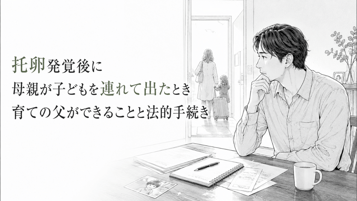 托卵発覚後に母親が子どもを連れて家を出た場合、育ての父が取れる対応は、現在も法律上の父親であるかによって大きく変わります。子どもの安全確認から、監護実績の整理、子の引渡しや監護者指定、審判前の保全処分など、検討すべき法的手続きと注意点を解説します。