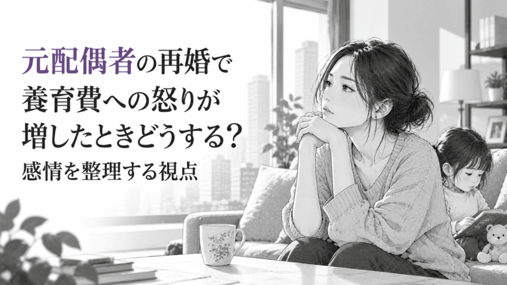 元配偶者の再婚を知って養育費への怒りや不公平感が強くなったときの心理を整理。相手の新しい生活への感情と養育費の役割を切り分け、自分と子どもの穏やかな日常を守るための考え方を解説します。