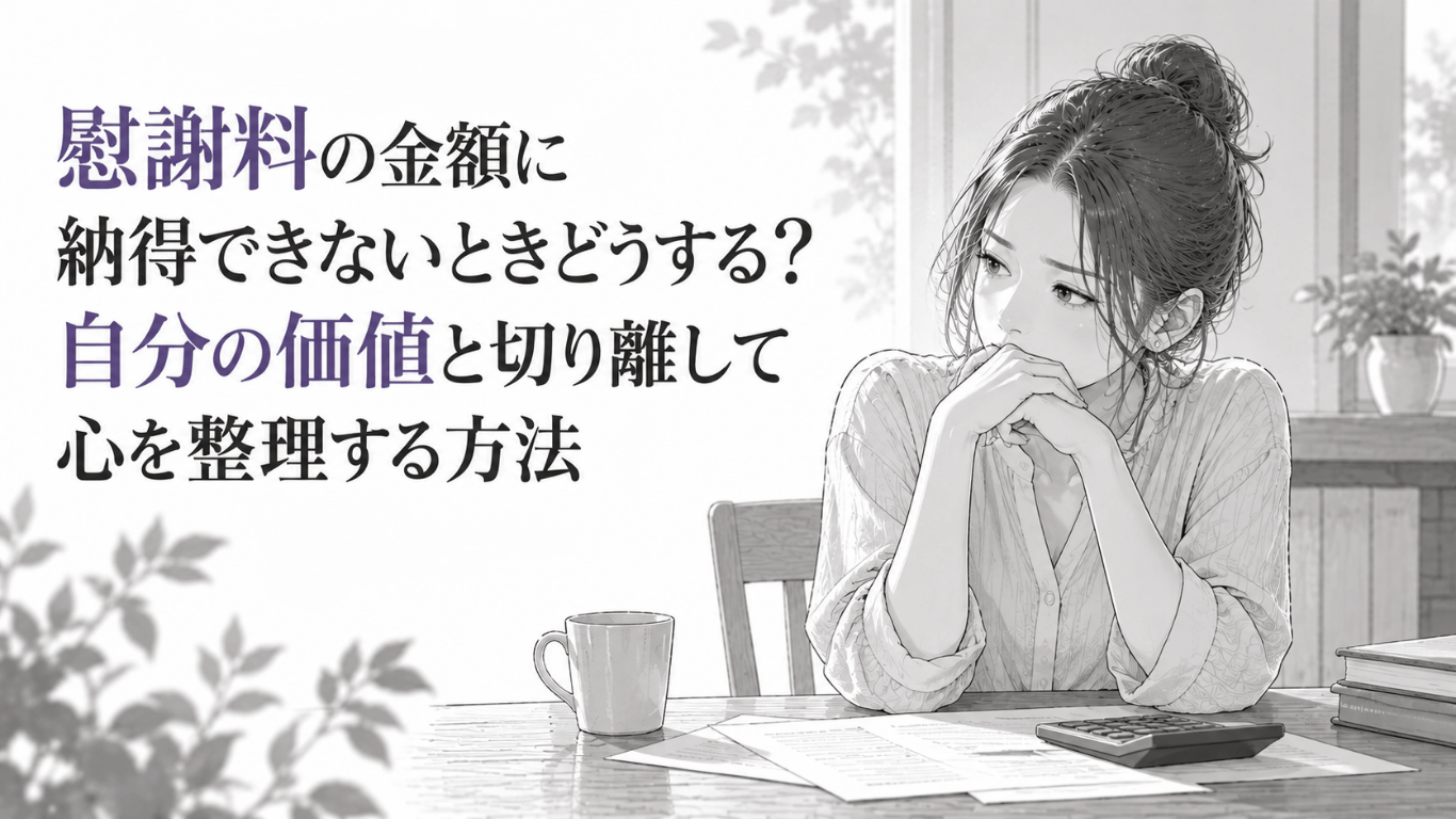 慰謝料の金額に納得できず、自分の傷や価値まで低く扱われたように感じるときの心理を整理。法的な金額と自己価値を切り離し、生活再建と心の納得につなげる考え方を解説します。