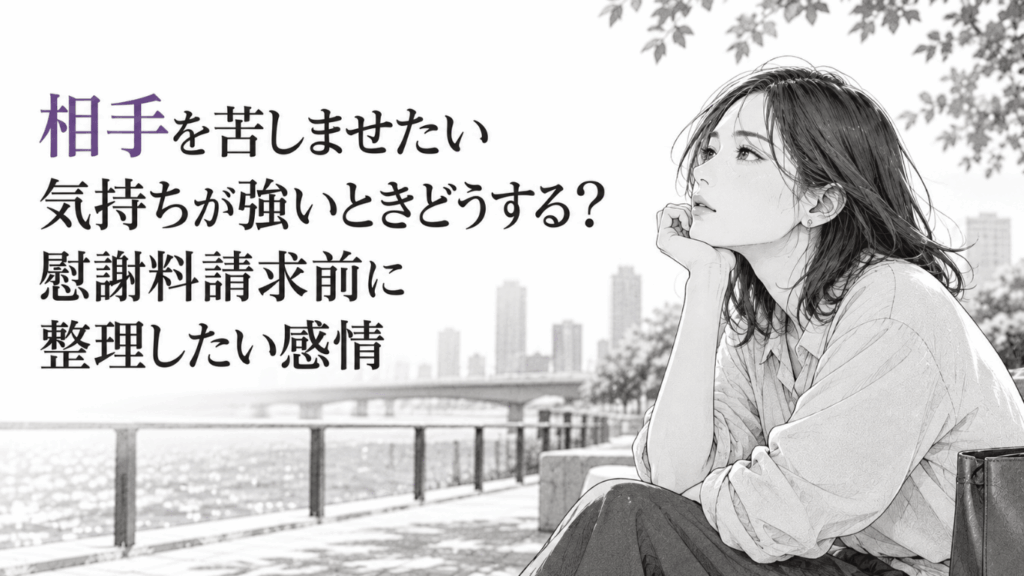 裏切られた怒りから相手を苦しませたい気持ちが強くなったときの心理を整理。慰謝料請求と復讐の違いを確認し、自分の安心や生活再建を守るための冷静な判断軸を解説します。