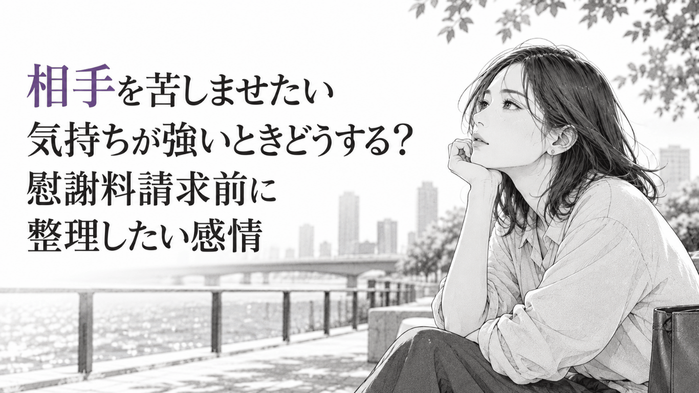 裏切られた怒りから相手を苦しませたい気持ちが強くなったときの心理を整理。慰謝料請求と復讐の違いを確認し、自分の安心や生活再建を守るための冷静な判断軸を解説します。